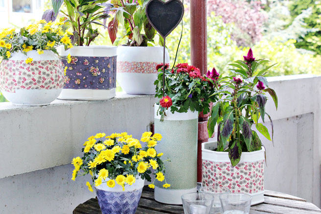 DIY | Fabric Flower Pots