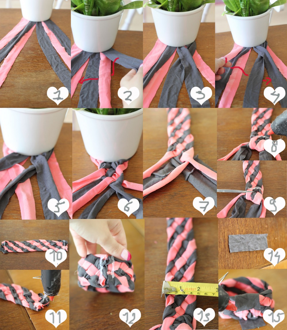 DIY | Shirts into Braided Bracelet