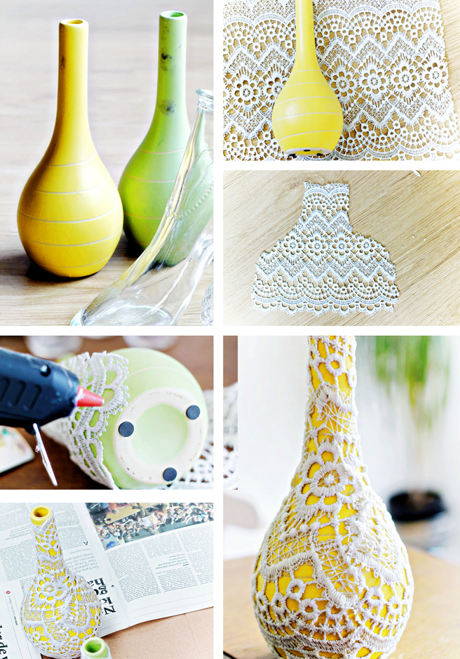 DIY | UPCYCLING LACE VASES