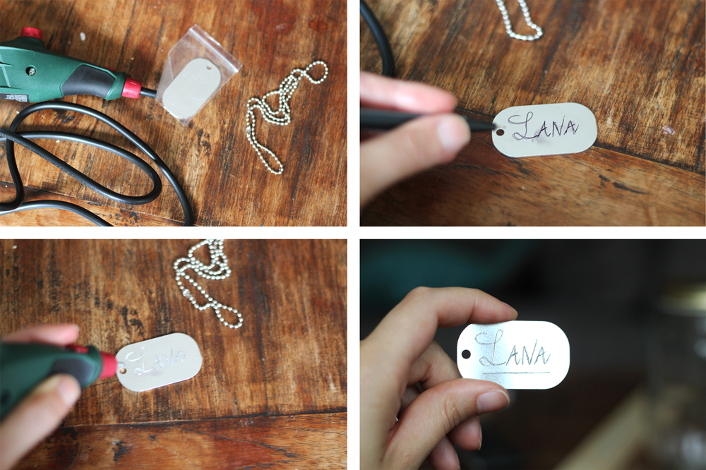 DIY | Engraving Nametag Necklace 