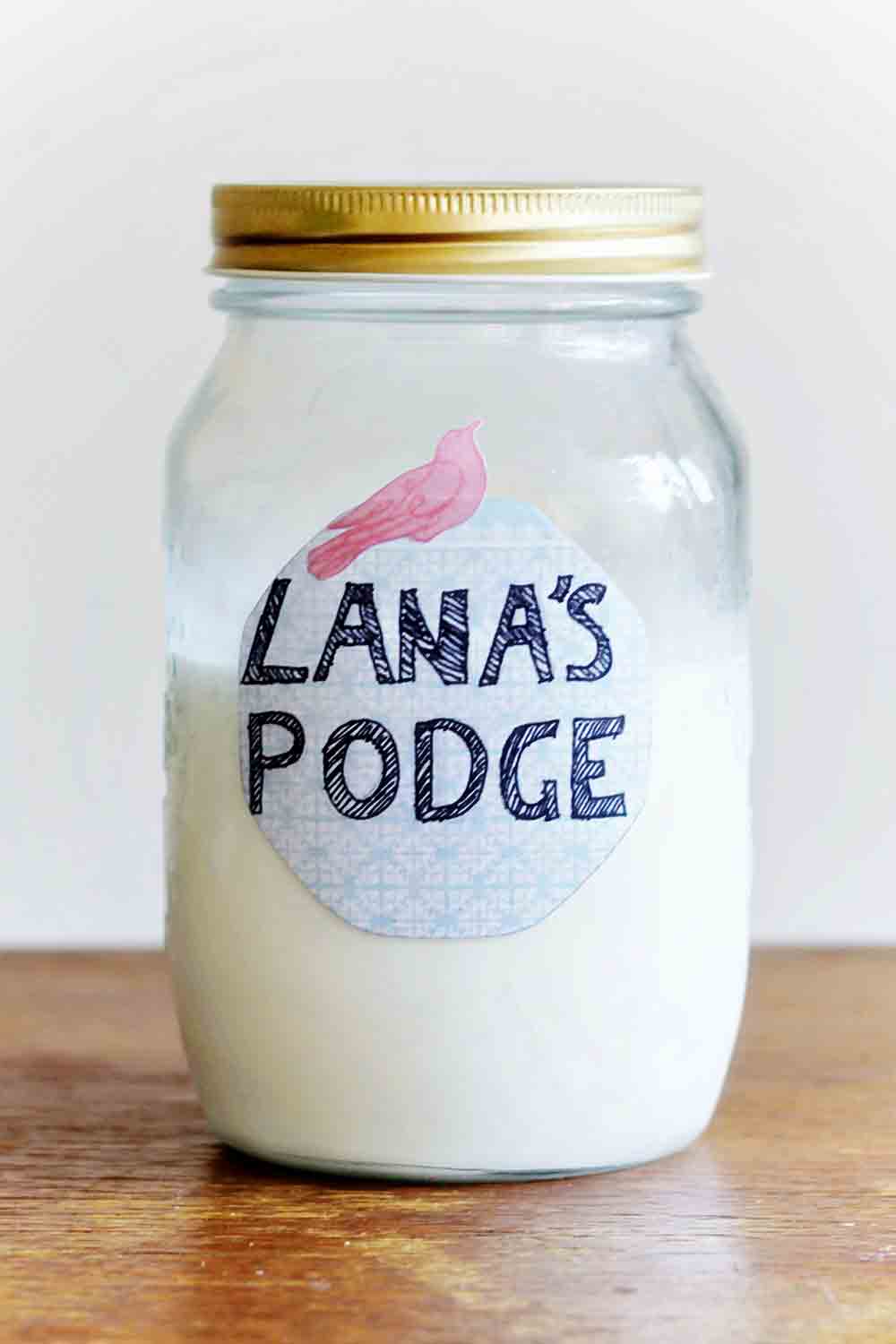 How to Label Glass Using Mod Podge - Courtney's Sweets