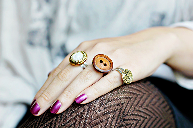Rings: Easy Peasy Fun Using Ring Blanks, Vintage Buttons, Cameos