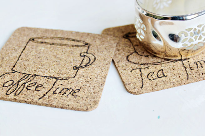 Coffee Lover Cork Coasters | Thick Cork Coaster | Various Designs