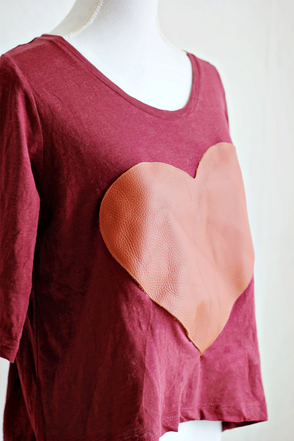 DIY | Leather Heart Shirt 