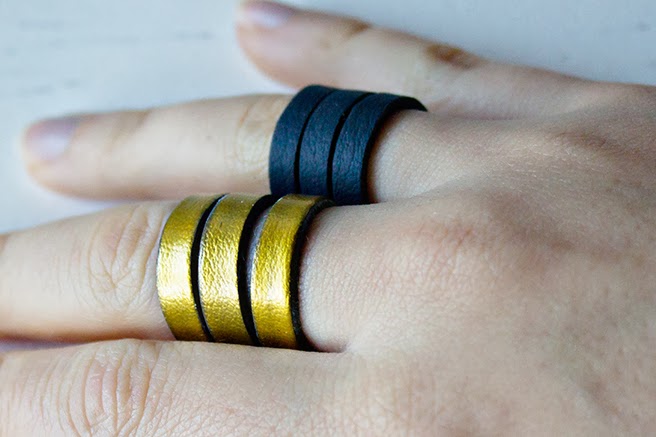 Leather on sale rings diy