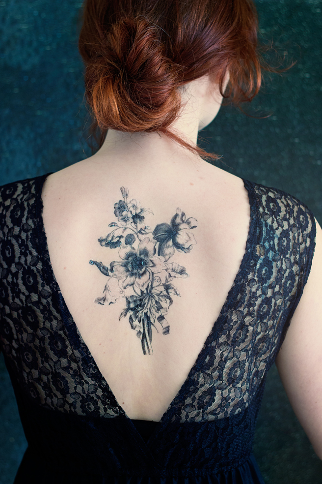 Pretty temporary art tattoo DIY and easy tutorial
