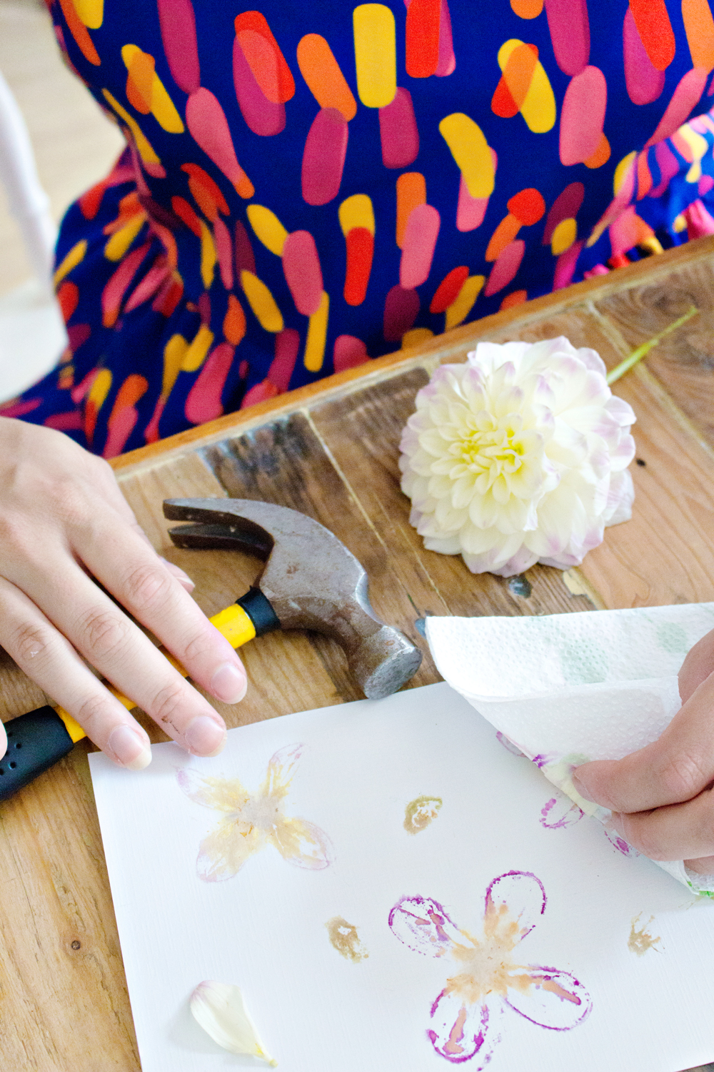 DIY Mini Flower Bouquet with Printable Paper Wrap