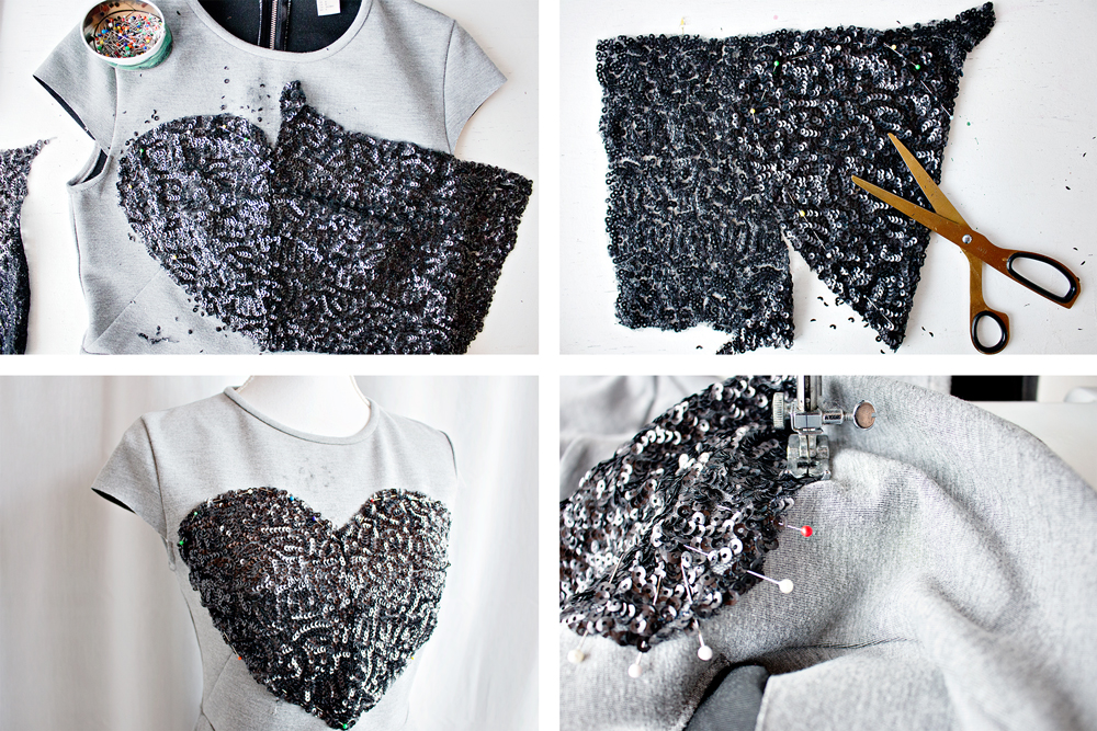 DIY | Sequin Heart Top