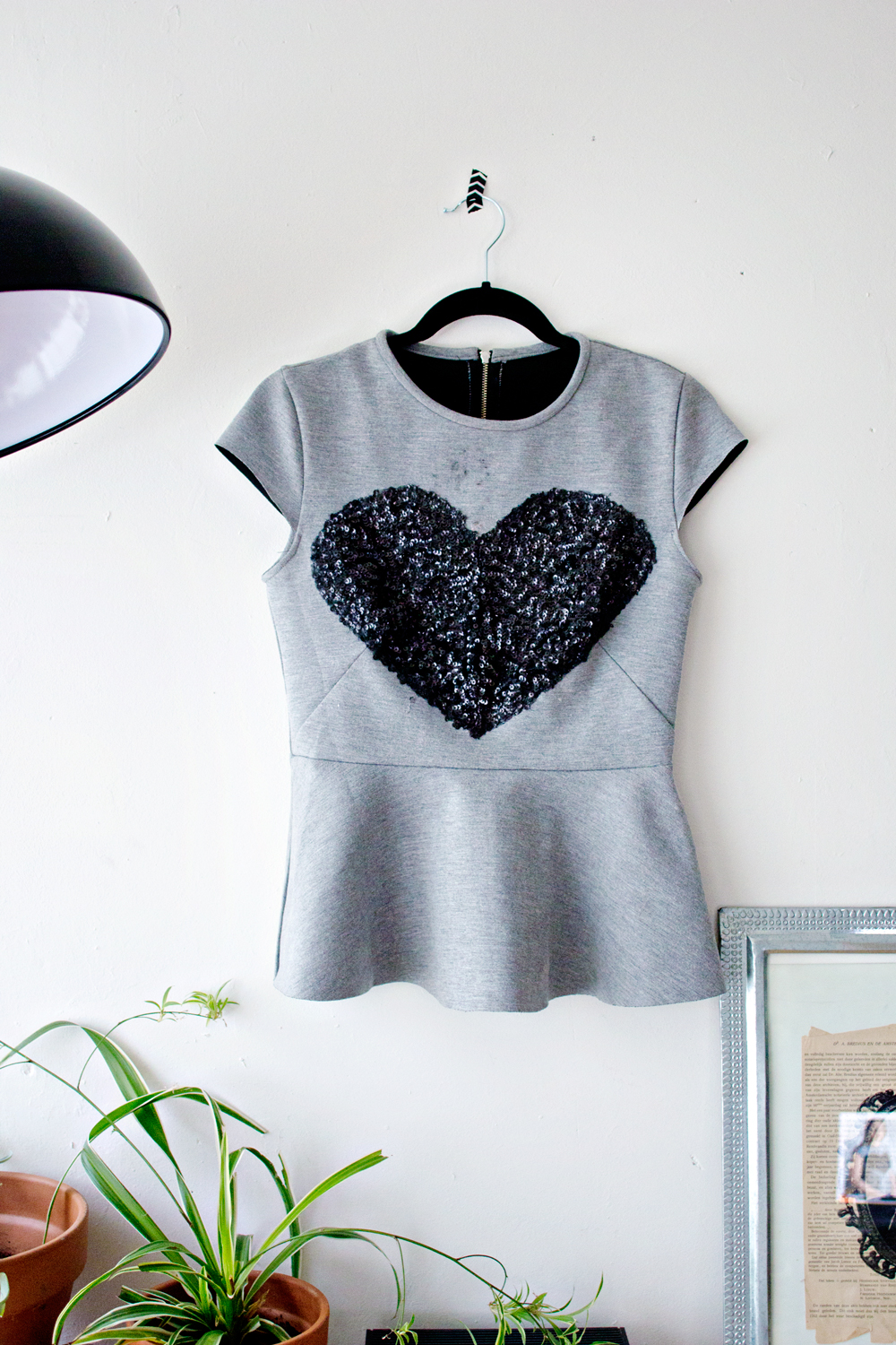 Heart deals sequin shirt