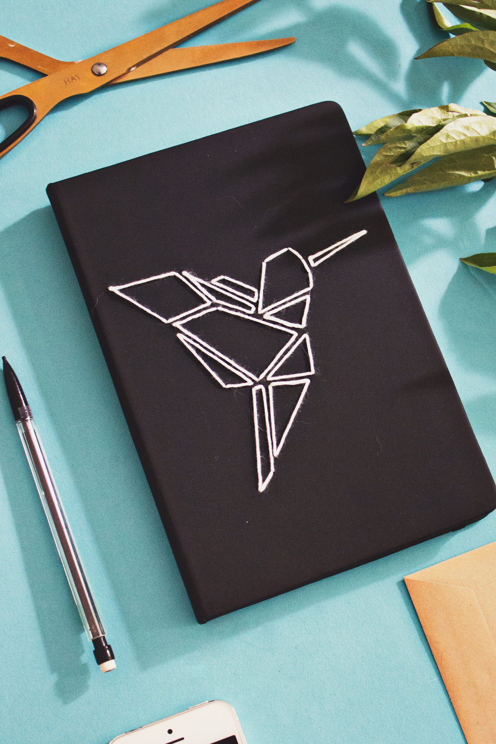 DIY | Origami Embroidered Book Cover
