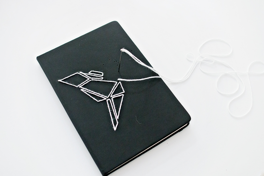 DIY | Origami Embroidered Book Cover