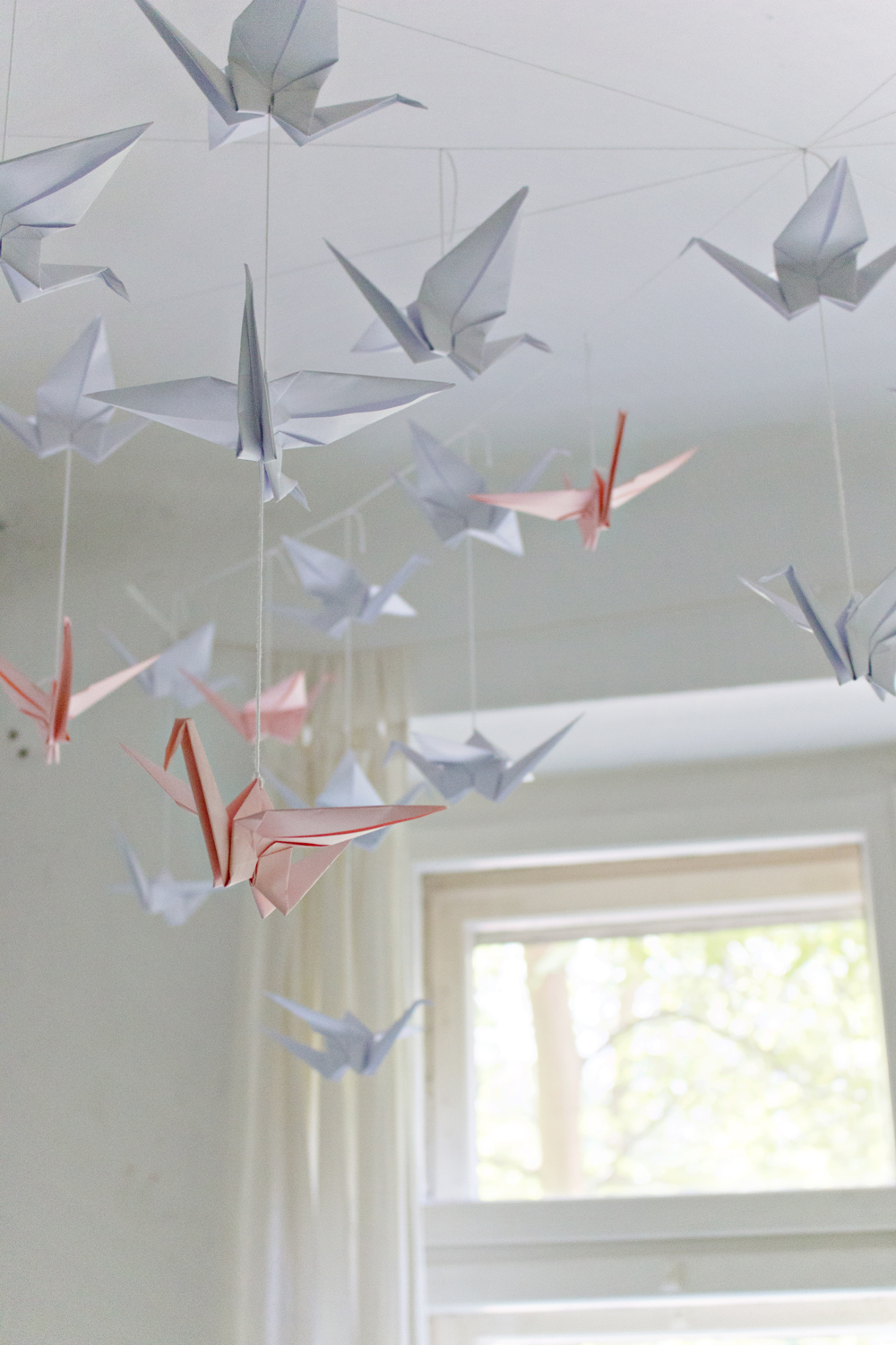 Diy Renters Friendly Origami Ceiling Decoration