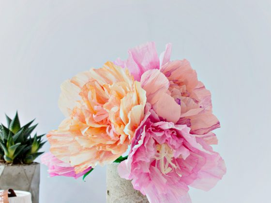 FEATURE | Paper Peonies & Concrete Vase