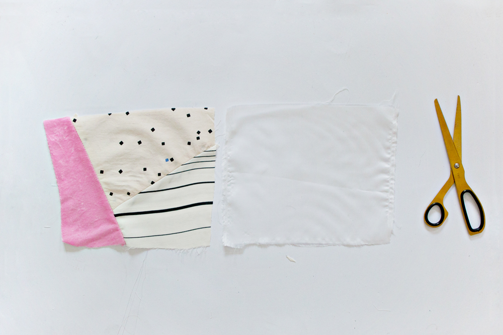 SEWING DIY | Geometric Fabric Scrap Zipper Clutch 