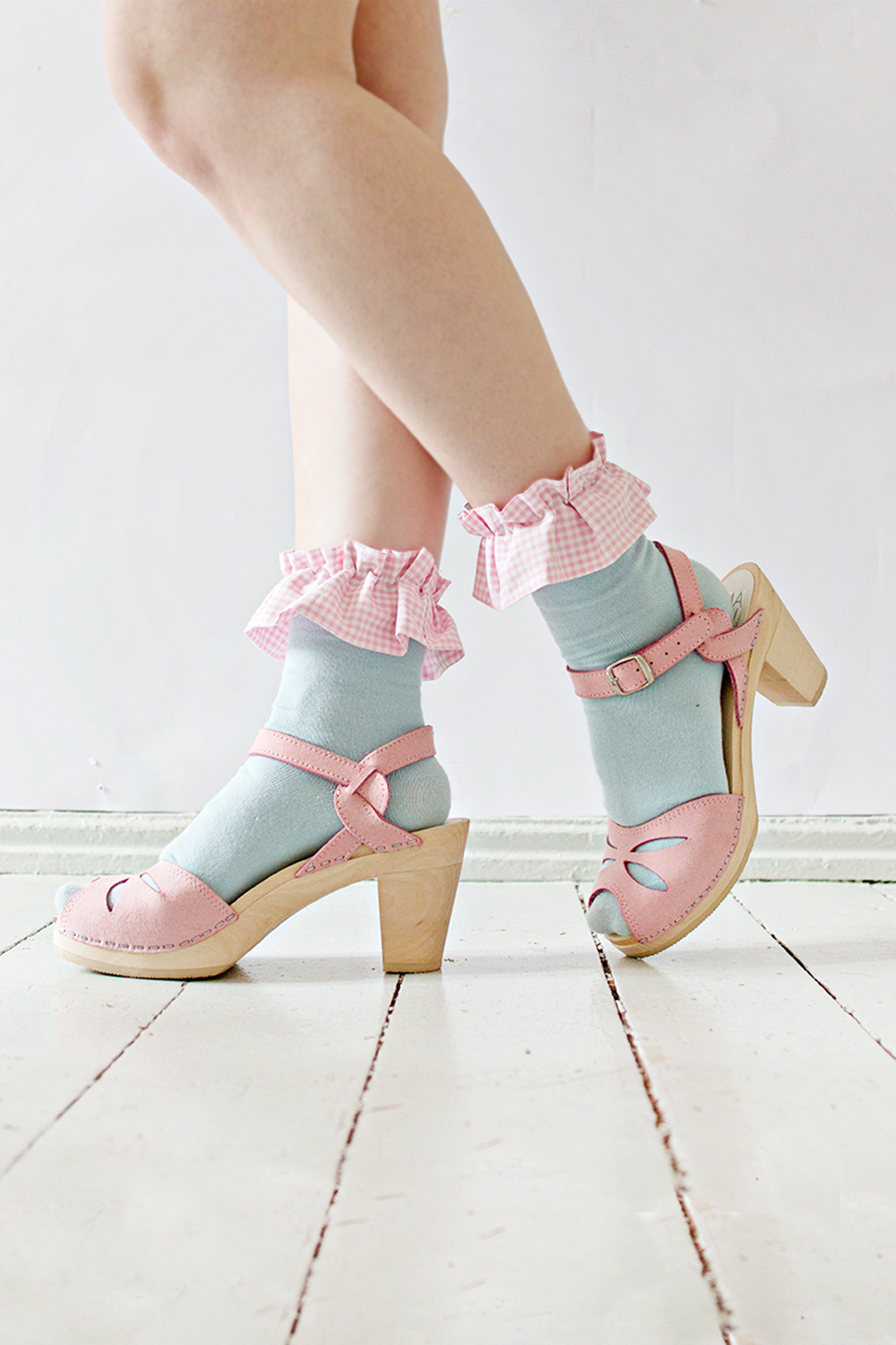 ruffle socks with heels