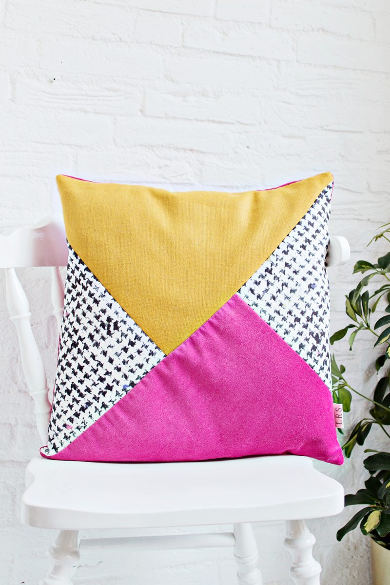 DIY | Color Block Print Cushion Cover